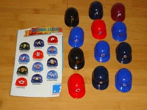 1990s mini plastic MLB Helmets, 26 helmets, size 2" x 1 1/4" x 3 1/4" - Picture 1 of 3