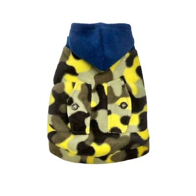 Sudadera con capucha de camuflaje polar con bolsillos para perros talla M/L Foto 1 de 2