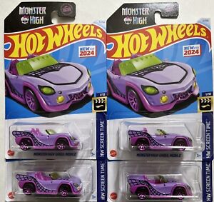 Hot Wheels Monster High Ghoul Mobile HW Screen Time Series 2024 Lot Of 4 New