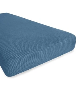 NEW Medium Couch Cushion Cover Stretch Sofa Seat Slipcover Blue 49-59" x 20-27" - Picture 1 of 6
