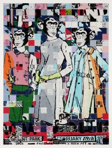 Faile Fashion Chimps Art Print Poster Signed Artist Proof - Picture 1 of 1