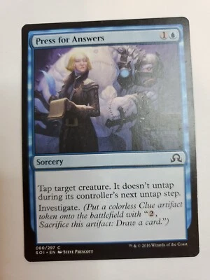 MTG Magic The Gathering Card Press for AnswersSorcery Blue Shadows of Innistrad - Image 1 of 2