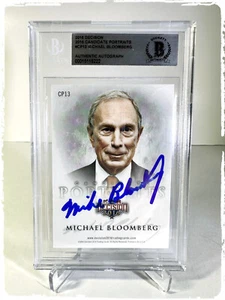 2016 Michael Bloomberg • Beckett Encased BAS Decision Autograph Card #CP13 Auto - Picture 1 of 5