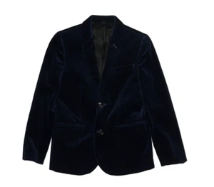 Crewcuts Boys blazer Ludlow two-button velvet blue suit jacket sz 10 $150 32761 - Picture 1 of 7