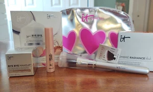It Cosmetics Radiance Ombre Blush & Blush Brush Zipper Pouch Bye Bye Makeup - Picture 1 of 7