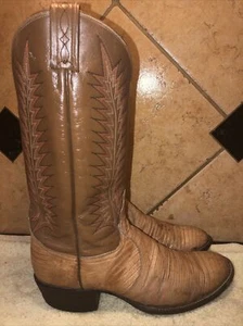 Tony Lama 8568 Botas Occidentales de Cuero Reptile Bronceado Talla 9 B ENVÍO GRATUITO - Imagen 1 de 7