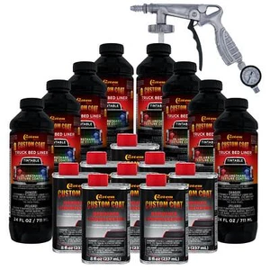 Bed Liner CUSTOM COAT TINTABLE 8-L Urethane Spray-On Truck Kit w/FREE Spray Gun - Picture 1 of 5