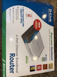 D-Link 4-Port Ethernet Broadband Router DI-604 Cable/DSL XBox Compatible - Zdjęcie 1 z 3