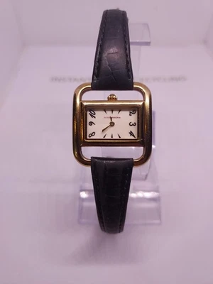 Reloj con correa de cuero para mujer BCBGMAXAZRIA - tono dorado - batería nueva Foto 1 de 4