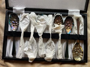 BERGDORF GOODMAN 8er Set versilberte Sheffield Obstlöffel Neu im Karton - Bild 1 von 4