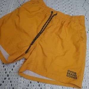 HVIII Brand Goods Goat Shorts Mens L Yellow Golden Drawstring Running Sport Prep - Picture 1 of 10