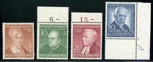 ALEMANIA 1952 COMO NUEVO JUEGO NH #B327-30 ¡CON MÁRGENES Y NÚMEROS!! VV64 - Imagen 1 de 2