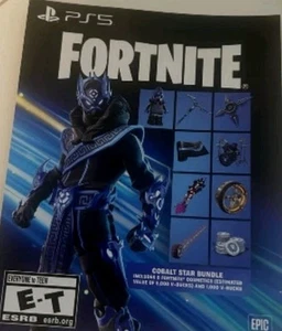 PS5 Exclusive Fortnite Cobalt Star Bundle Code + 1000 V Bucks nicht zerkratzt Neu - Bild 1 von 2