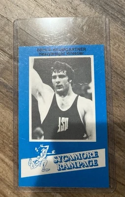 Tarjeta de novato Bruce Baumgartner College 1982/1983 lucha olímpica - RARA Foto 1 de 2
