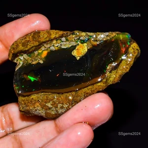 118 Cts BIG Opal Rough Natural Ethiopian Oil Opal Raw, Fire Opal Gemstone - Picture 1 of 6