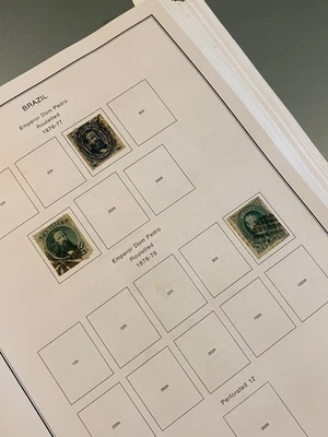 Selos do Brasil articulados em páginas de álbuns de computador M&U Nem todos mostrados L-1705 - Imagem 1 de 4