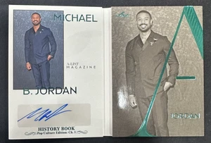 2024 Michael B Jordan Leaf History Book Pop Culture Ch.1 Teal #/5  #ALM-MBJ - Picture 1 of 2