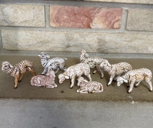 FONTANINI Italien Schafe Lämmer 8er Set Krippe 2" H - Bild 1 von 5