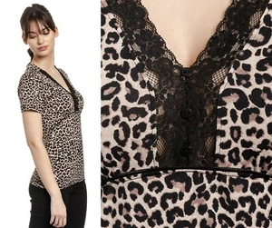 Vive Maria Shirt Leo Lolita Damen V-Shirt schwarz black 407805 - Picture 1 of 8