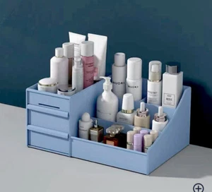 Organizador de maquillaje cosméticos y joyas, mini gabinete azul - Imagen 1 de 1