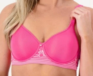T-Shirt BH mit Blumenstreifen nahtlos drahtlos BH 38 DD - Bild 1 von 4