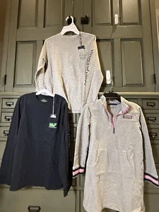 Vineyard Vine Lot Youth Dress 7-8 No Tags 2 Shirts Small(8-10) With Tags - Picture 1 of 14