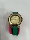 Isaac Mizrahi Live Quartz Watch with Silicone band Green