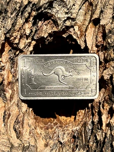 1 oz .999 Pure Titanium Kangaroo Bullion Ingot Bar- One troy ounce Titanium Bars - Picture 1 of 10