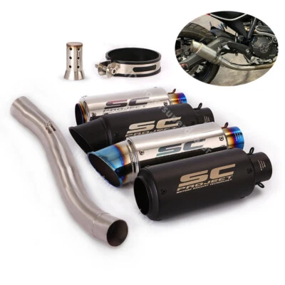 Tubo de escape medio silenciador deslizable para Ducati Scrambler Monster 797 2017-2020 Foto 1 de 4