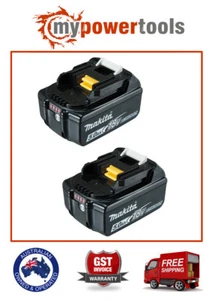 2 x GENUINE AUSTRALIAN MAKITA BL1850B 5.0AH 18V LXT LI-ION CORDLESS BATTERY - Picture 1 of 3