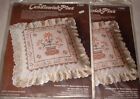 TWO Paragon "Floral Sampler Pillow" Candlewick Plus Cross Stitch Embroidery Kits