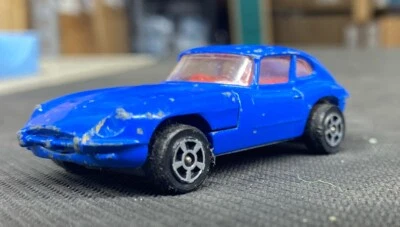 Corgi Juniors Whizzwheels Jaguar E-Type 2+2  Blue w/Opening Hood - VTG GB 1:64 - Image 1 of 4