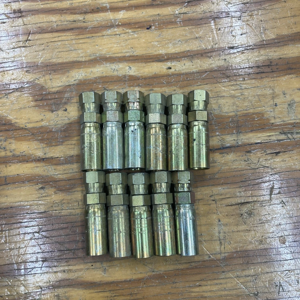 Lote de 11 PARKER PARFLEX 10655-5-4 manguera hidráulica crimpado accesorio JIC giratorio Foto 1 de 1