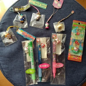 Hello Kitty Local Strap Ballpoint Pen Set Of 9 - Picture 1 of 4