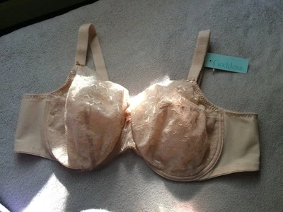 Goddess Rose 48D Nude Lace Underwire Bra Style 6081 Nwt - Image 1 of 4