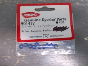 W0141V Aluminum 3x6mm Tapered Washer (Blue) - Kyosho Hardware Ultima Lazer - Picture 1 of 1