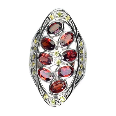 Anillo de plata de ley 925 ovalado Mozambique 6x4 mm zafiro piedras preciosas joyería tamaño 7 Foto 1 de 4