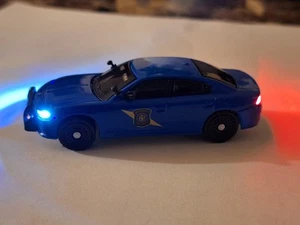Greenlight Custom 2022 Michigan State Police Slicktop Charger Police Car 1/64 - Picture 1 of 13