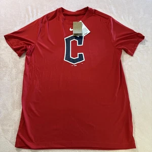 NWT Men's Large Nike Dri-Fit MLB Cleveland Guardians Red Short Sleeve T-Shirt - Picture 1 of 6