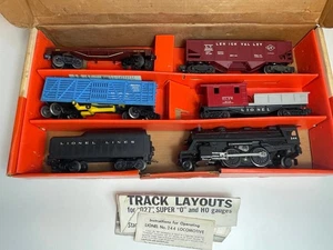 Lionel Train 027 HO 244 Locomotive w Bronx Giraffe Car Lehigh Valley Coal Car - Picture 1 of 9