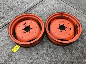 Zennoh Zen-noh ZL1801 tractor Rear Wheels 7”x22” 4.25” Center Hole, 5.875” Lugs - Picture 1 of 9