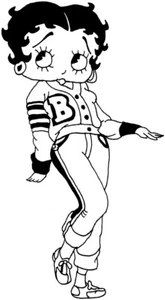 Betty Boop Aufkleber verschiedene Farben 20 cm - BETTY-14 - Bild 1 von 3