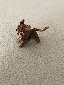 Vtg mini handmade fancy animal Cat- Japan, old plush 3"