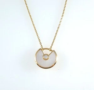 CARTIER AMULETTE DE CARTIER DIAMOND NECKLACE 18K YELLOW GOLD- N6688 - Picture 1 of 3
