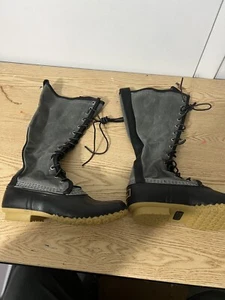 LL Bean Damen Signature gewachstes Canvas Maine hohe Jagdstiefel Größe 7 M - Bild 1 von 5