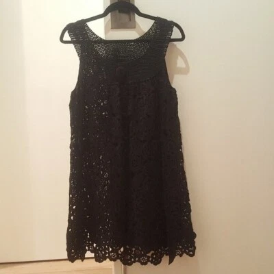 Oscar de la Renta Knit Crochet Mini Dress - Image 1 of 4
