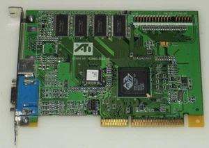 RARE- ATI 3D Rage LT PRO AGP GPU VGA, TV-OUT Video Graphics Card 1025570301 - Picture 1 of 4