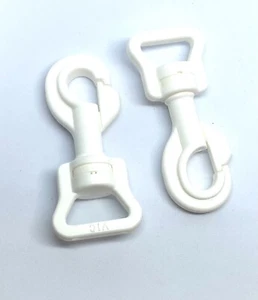 2 Pcs White Quick Release Swivel Lobster Style Clasp Suits 19mm Strap 65 X 24mm - Picture 1 of 6