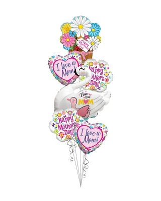 Feliz Día de la Madre Te Quiero Mamá Ramo Globo (6 Globos) Foto 1 de 4