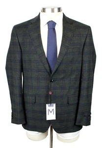 Ted Baker Sport Coat 38 R Men's Green Plaid Wool Cotton Regular Fit Blazer NWT - Picture 1 of 10
